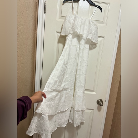 New Lulu’s Love You So Truly White Burnout Floral Strapless Midi Dress XS spring - Picture 7 of 10